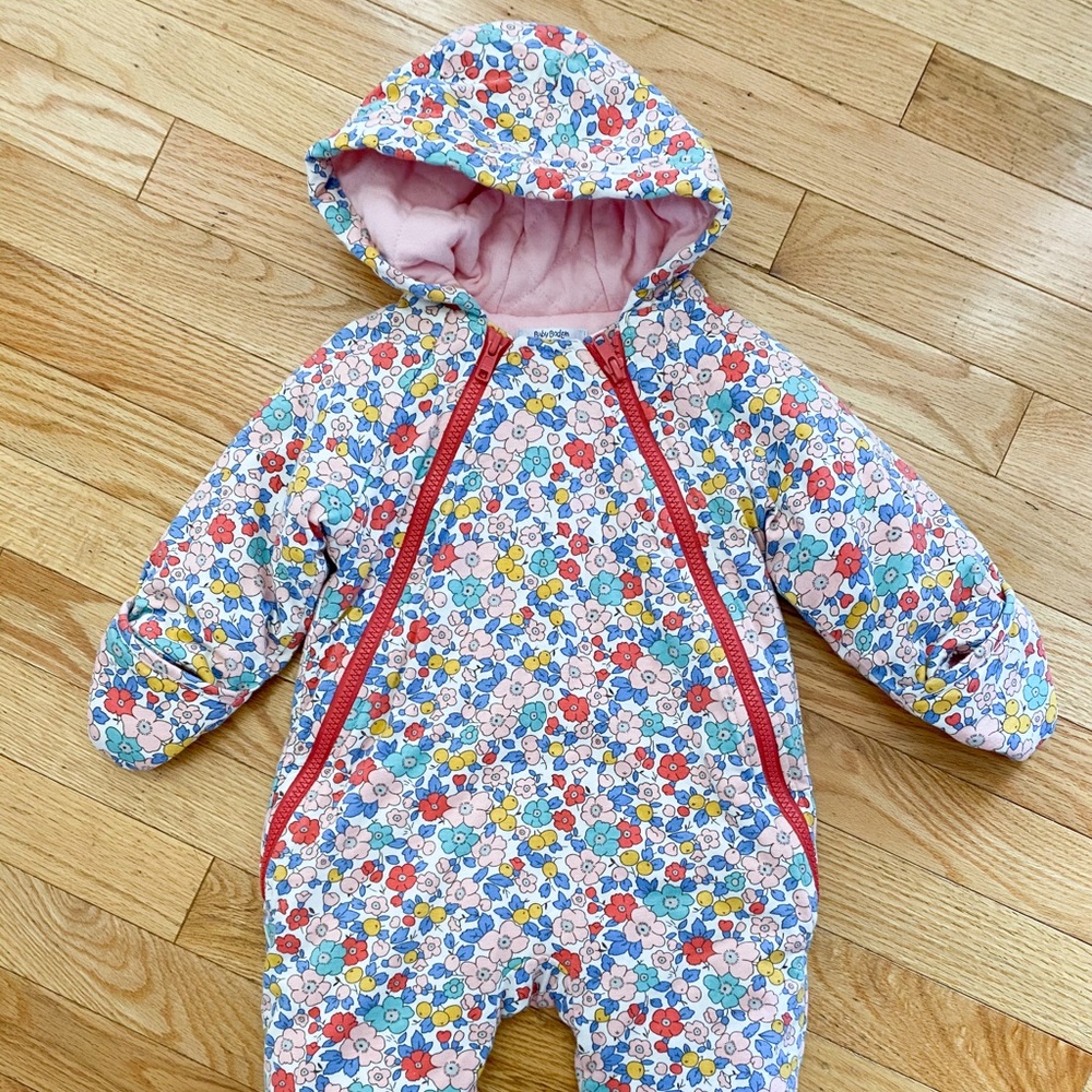 mini boden floral snowsuit